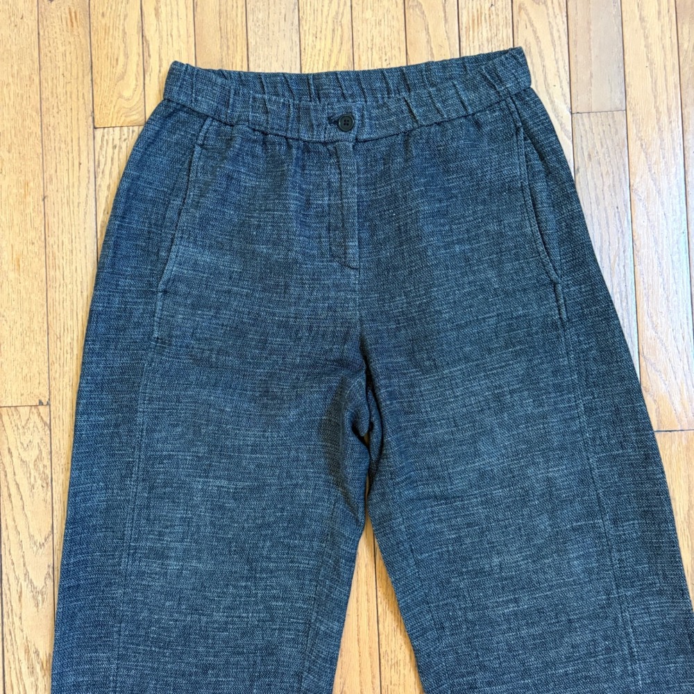 Eileen Fisher Wide Leg Hemp Ankle Crop Pants Cottagecore Petite Small - Picture 7 of 13